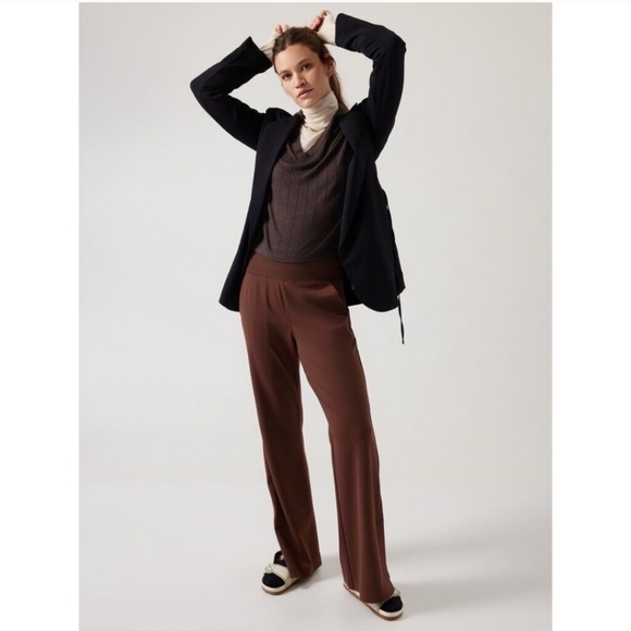 NWOT ATHLETA Harmony Pose Hoodie Sweatshirt, L, Mahogany Heather - Picture 4 of 8